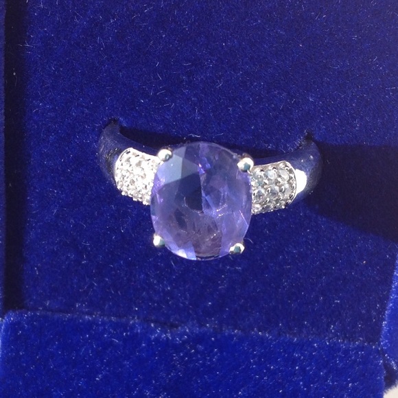 Color Change Fluorite & Zircon Ring  4.50 Cts